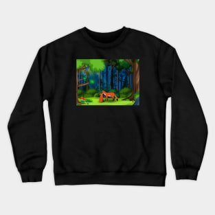 Foxes in the Forest Crewneck Sweatshirt